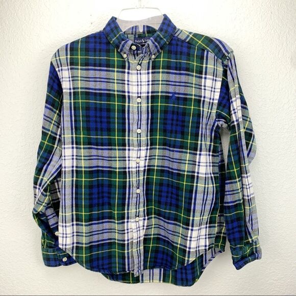 Ralph Lauren Boy’s Large (16/18) Heavy Weight Long Sleeve Button Down Shirt - Picture 1 of 6